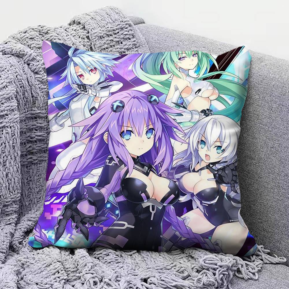 Hyperdimension Neptune Game Anime Girl Pillow Covers Home Sofa Cushion Covers and Aecorative Custom