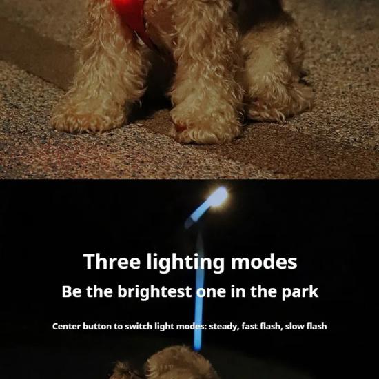 1pc Pet Luminous Pendant, Dog LED Walking Pet Cat Glowing Pendant Safety Luminous Collar Dog USB Rechargeable 3 Modes Flashlight