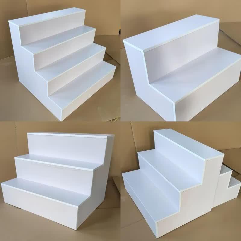Step-Ladder Display Shelf with Doors
