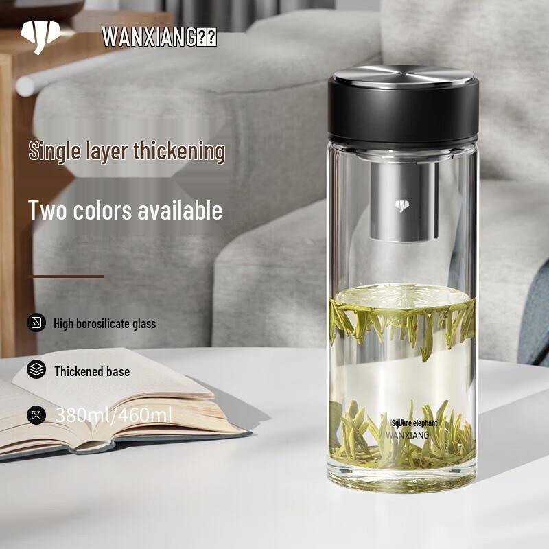 WANXIANG Portable Glass Tea Bottle with Filter