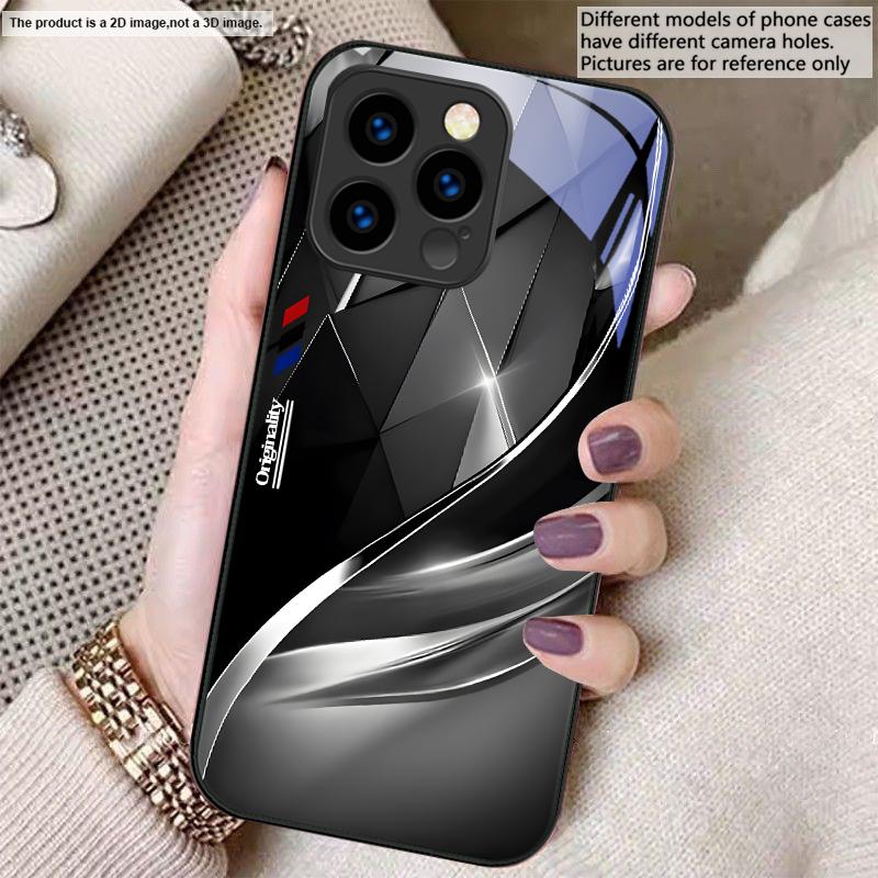 Abstract Art Triangle For iPhone 17 Air 16 E 15 14 13 Plus 12 mini 17 Pro Max 11Pro XR Xs X 7 8 11 Tempered Glass Phone Case