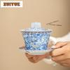 180ml Farbiges Emaille Kristallglas Gaiwan Kreative Teekanne Teeschale Mit Deckel Set Teezubereitung Abdeckung Schale Trinkgeschirr Verzierungen