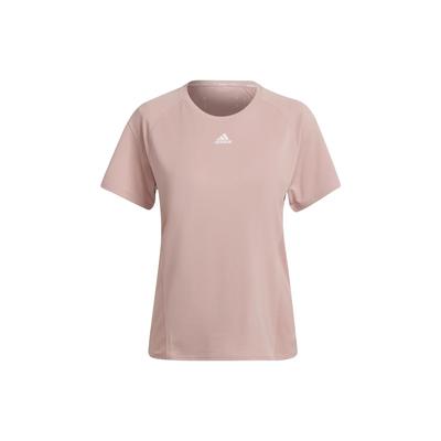 Round Neck Logo Print Short Sleeve T-Shirt Women Tops Pink HC0576