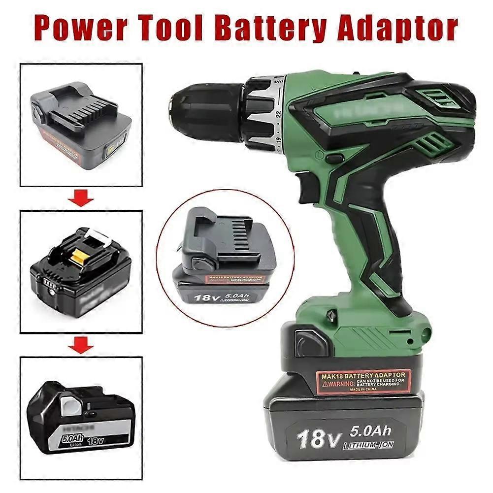 Battery Adapter Converter for Makita 18V Lithium Batteries Converter for Hitachi&Hikoki 18V Battery Power Tools