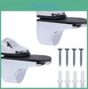 Buc. 2 Suport de raft sticlă Reglabil Suport de raft sticlă Crom lustruit Montare pe perete Pentru raft cu grosime de 320mm