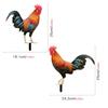 Rooster Figure Acrylic Standing Garden Stake Ornamental Animal Yard Sign Sculpture for Patio and Lawn Decor