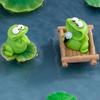 5Pcs Cartoon Big Mouthed Choruses Frog Miniature Figurines Resins Statues Landscape Garden Lawn Home Decorations Gift