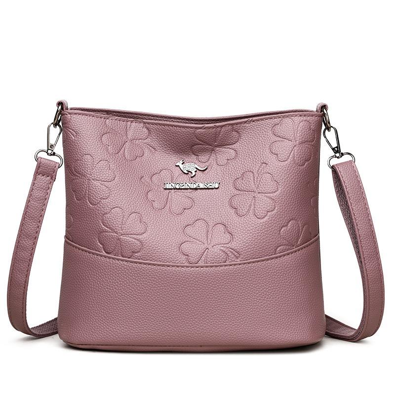 Einfache Bucket Bag Retro Damenhandtasche Großvolumige Pendler-Ein-Schulter-Umhängetasche