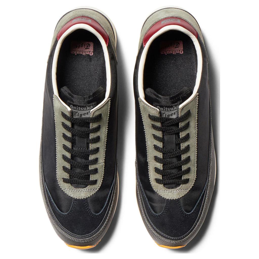 New Onitsuka Tiger Hsinti Shock Absorbers Abrasion Resistant Slip Resistant Low Top Chunky Sneakers Unisex Black Yellow 1183A387-004