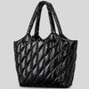 Women's Large Capacity Quilted Nylon Tote Bag for Autumn and Winter