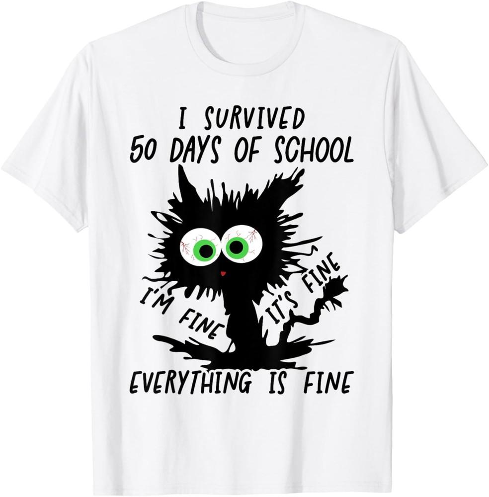 I Survived 50 Days Of School T-Shirt Unisex T-Shirt S