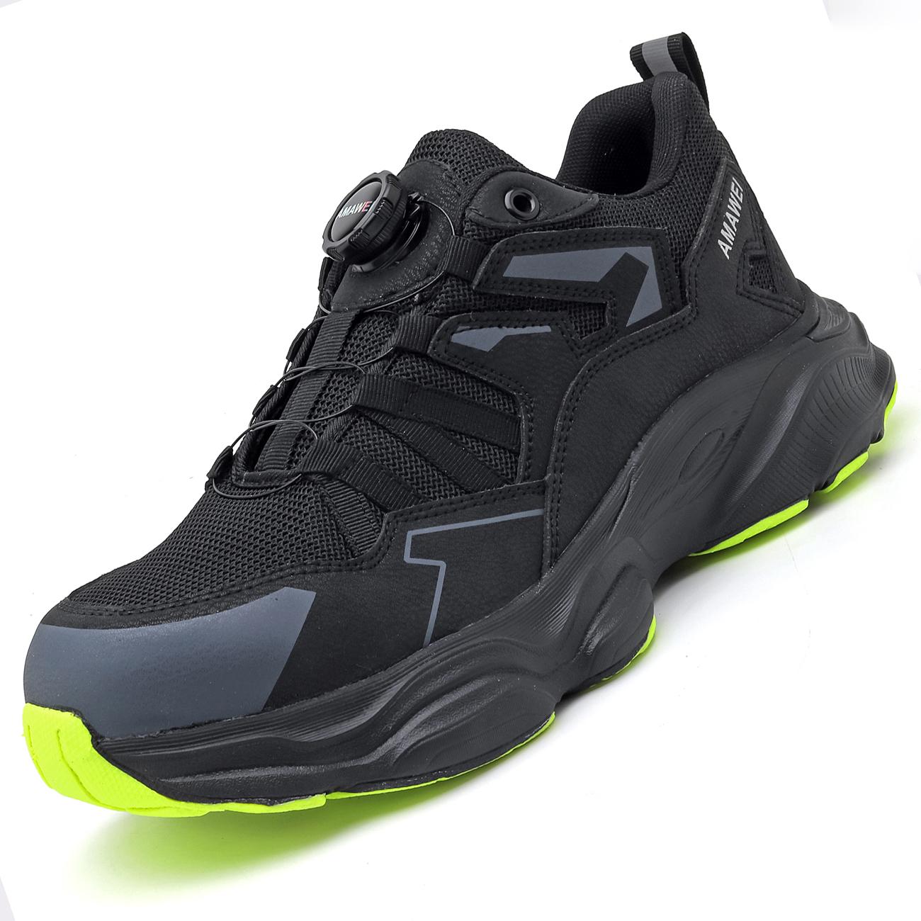 

Rotary Buckle Work Sneakers Protective Shoes Puncture-Proof Anti-smash Steel Toe Shoes Warehouse Kevlar Insoles Work Footwear 41