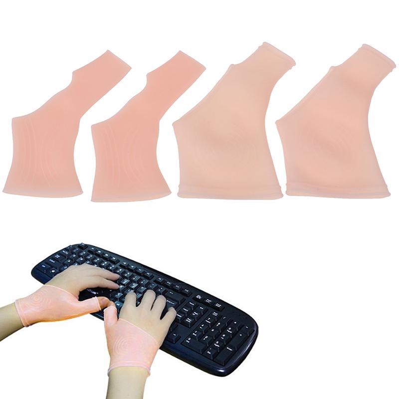 2Pcs/1Pair Silicone Gel Wrist Thumb Support Gloves Arthritis Pressure Corrector