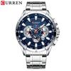 CURREN Mode Homme Montre-Bracelet Étanche Chronographe Montre Homme Militaire Marque Supérieure Luxe Acier Inoxydable Sportive Horloge Mâle 8363