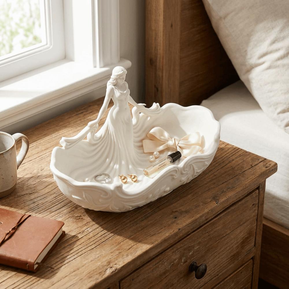 Perfect Elegant Jewelry Storage Tray Simple Statue-Shaped Decorative Storage Tray Home Desktop Tray Home Desktop