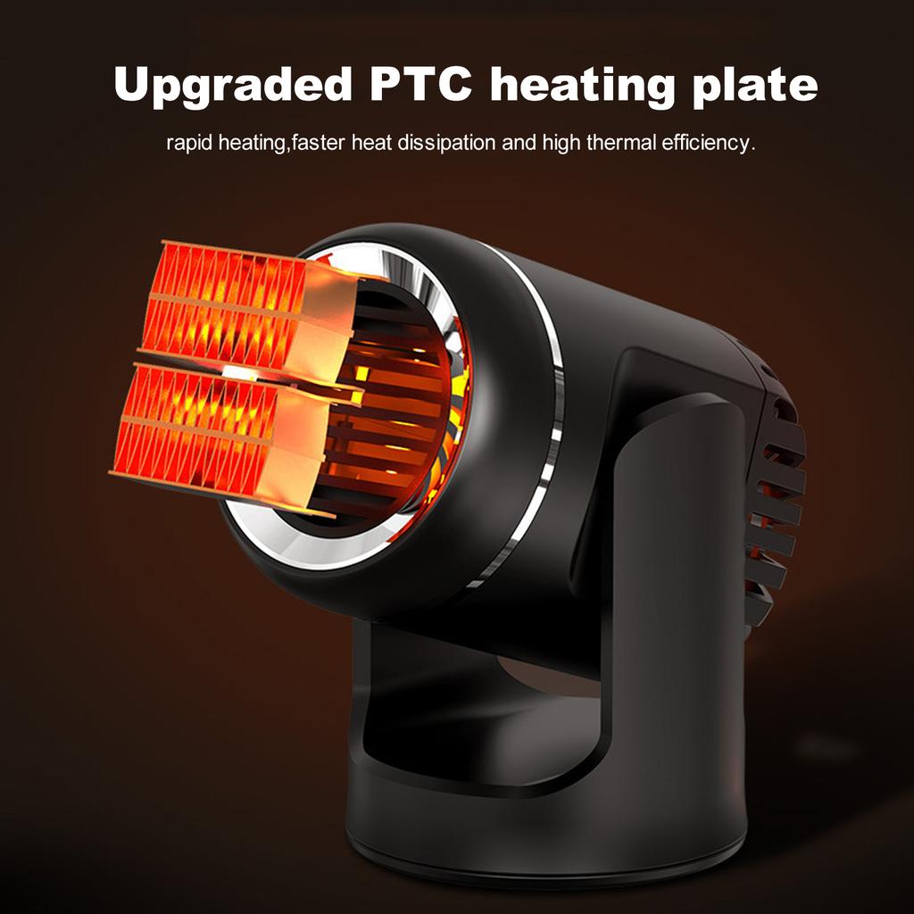12V 130W Electric Car Heater Portable Electric Heating Fan Windshield Dryer Defogging Demister Defroster for Car Automobile