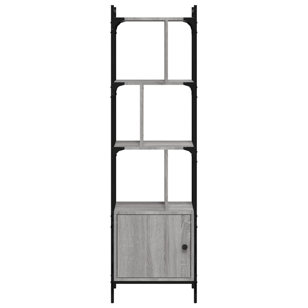 Bookshelf with Door Grey Sonoma 44.5 x 30 x 154.5 cm Engineered Wood