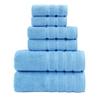 6 Pcs/Set Towel Set Includes 2 Bath Towels 2 Hand Towels 2 Washcloths Different Size Highly Absorbent Cotton Anti-Shrinkage Home Hotel Kitchen Towels