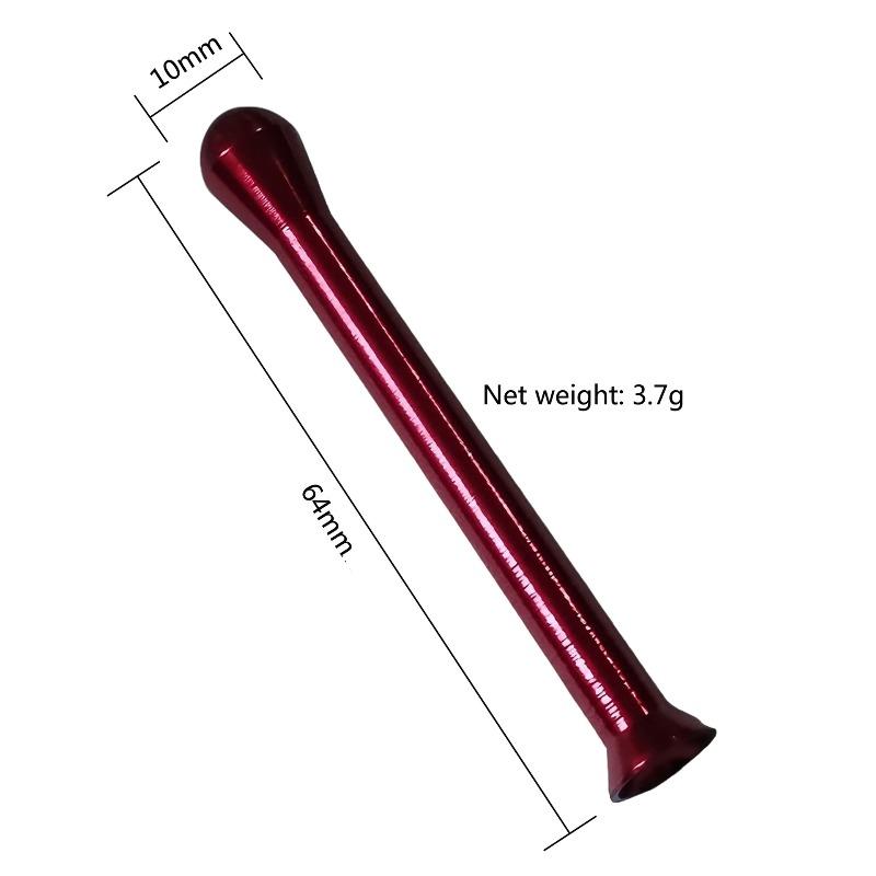 Metal High Quality Portable Snuff tube Fashionable trend Snuff pipe 64mm Aluminum Alloy Mini Straw Cool Gadget for Men Gift