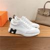 European high-end sports and leisure shoes new breathable simple leather lace-up running trend sports shoes