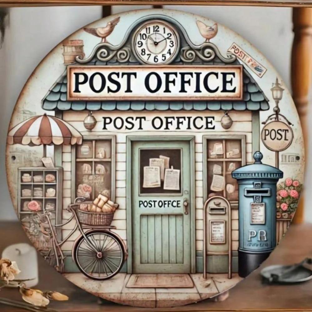 Vintage Retro Metal Tin Sign Post Office Weatherproof Indoor Outdoor Wall Decor