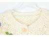 Koreanische Handgestrickte Blumenstrickjacke - Herbst/Winter Damen Langarm Rundhals Pullover Mantel