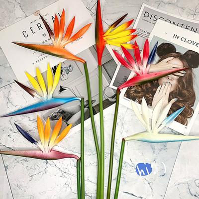 2Pcs Fake Flower Vivid Multi-purpose Portable Beautiful Paradies Bird for Balcony