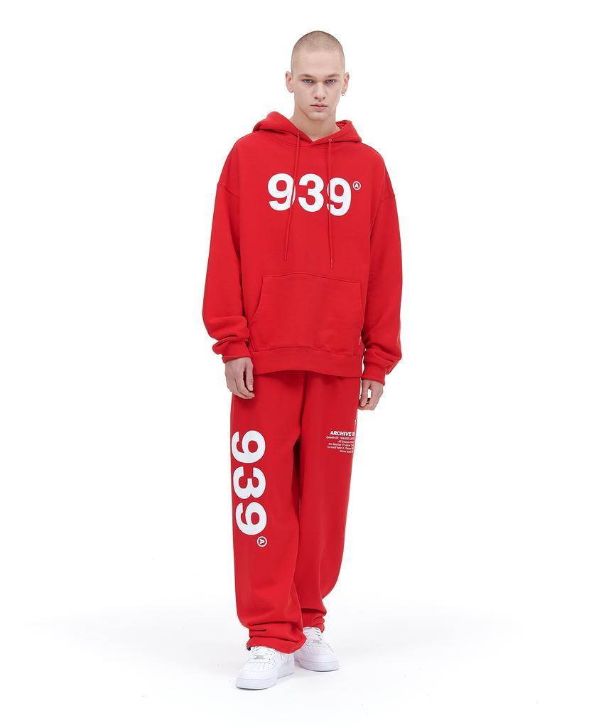 Akaibeuboldeu 939 Logo Sweat Pants (Deep Red)
