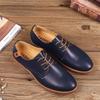 Premium Fashion Casual Pu Leather Men Business Shoes In Brown Black Blue Sizes 6-13