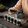 Chinese Hand-Painted Ceramic Kung Fu Tea Set