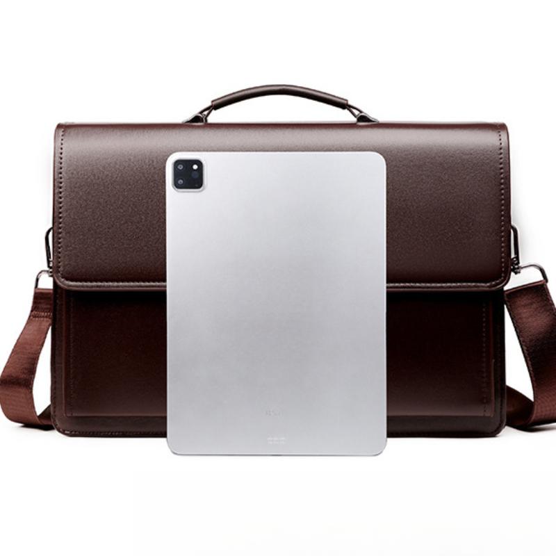 Heren Computer Draagbare Wachtwoordvergrendeling Tas met Meerdere Vakken Waterdicht Grote Capaciteit Geavanceerde Slijtvaste Crossbody Aktetas