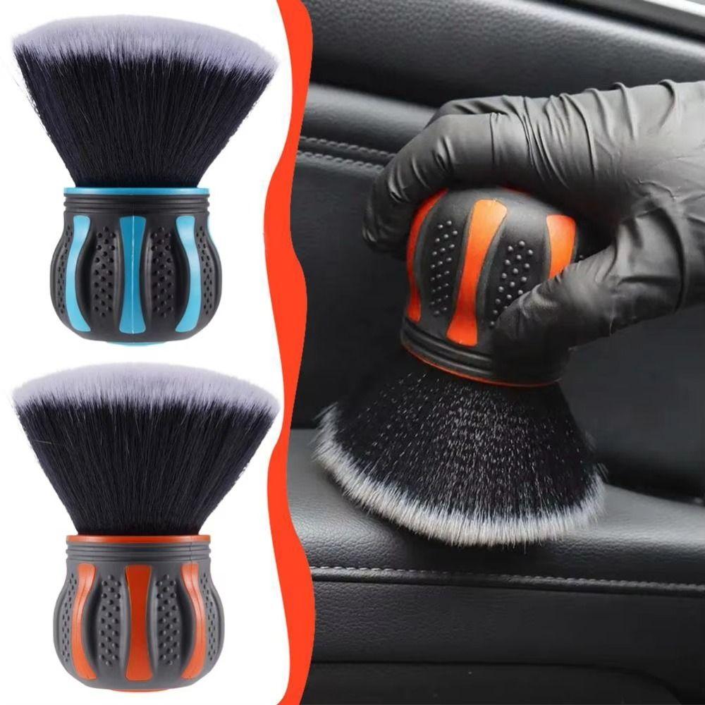 Ergonomic Grip Car Detailing Brushes Reusable Design Detailing Dusting Tool  Leather Surfaces