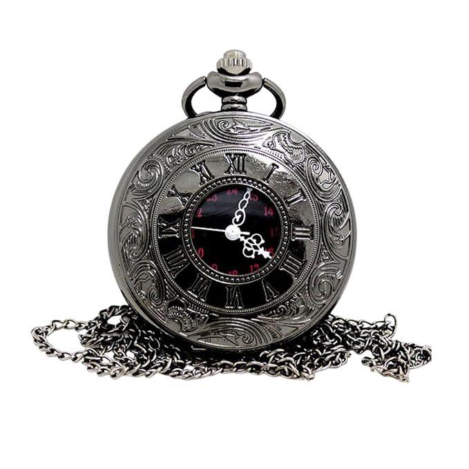 TecoKart® Roman Pocket Watch for Men – Vintage Retro Pocket Clock with Chain, Antique Watch for Men