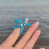 Double star moon collection~ starfish drip glaze ocean ring female unique beautiful exaggerated index finger ring niche seaside accessories