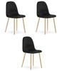 PADVA Chair - Black Velvet / Oak Legs X 3