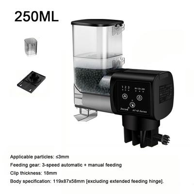 250ML/500M Fish Tank Feeder Digital Display Screen Adjustable Timer Auto Fish Food Dispenser LCD Display