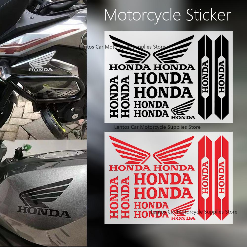 ABO2 New Motorcycle Sticker Racing Helmet Car Suitable for Honda Sticker Reflective Sticker Waterproof Sun Protection Car Decor