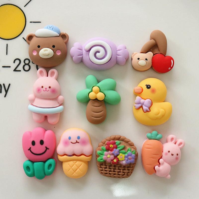 10 Pcs New Lovely Cartoon Macaron Bear Collection Flat Back Resin Scrapbooking Diy Jewelry Craft Decoration Accessorie A124