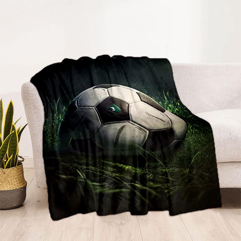 1pc Soccer Ball Blanket Comfortable Soft Lightweight Multi Purpose Blanket Travel Camping Picnics Sofa Office Bed Living Room Gift Friends Family