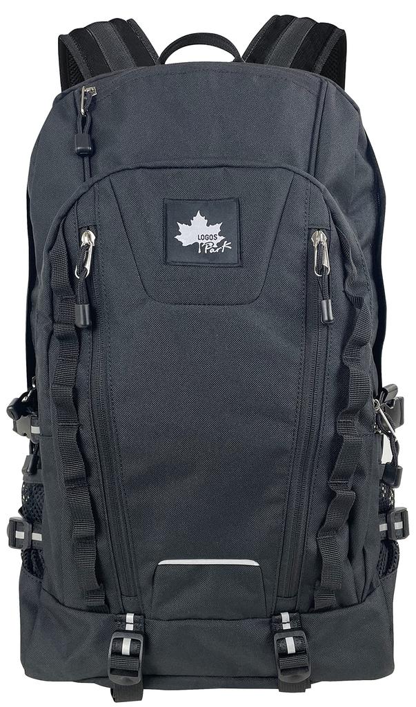 Large Daypack Rucksack Backpack Large Capacity Logos Black One Size [Logo Spark]
