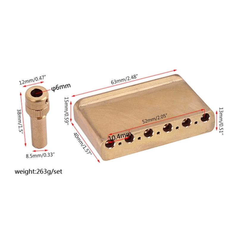 Brass Tremolo Block, Single Rock System 63mm Guitar Accessories Suitable for /SQ Guitar Tremolo Bridge Set