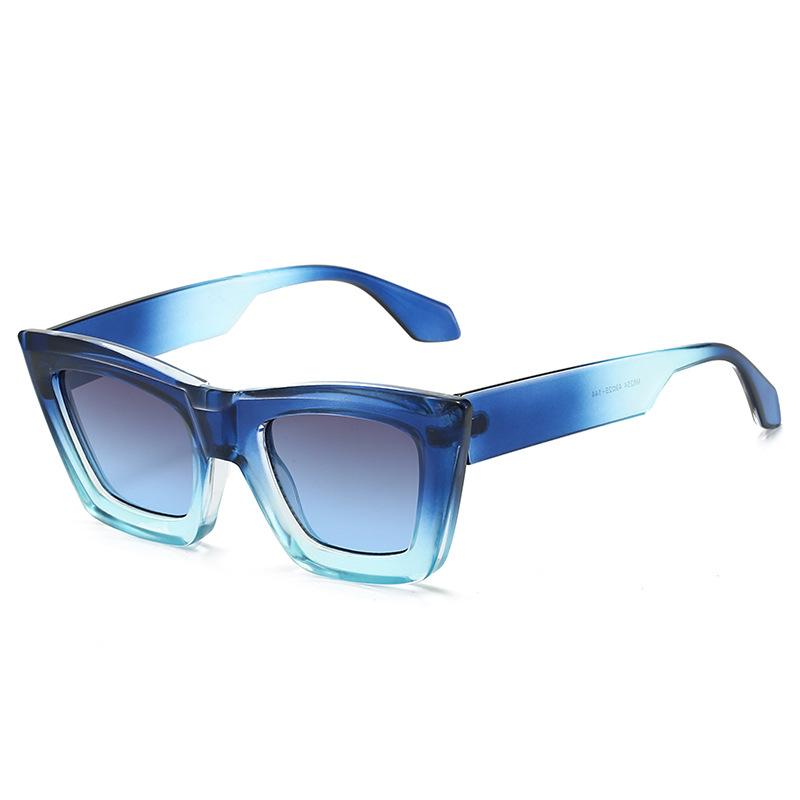 New Fashion Gradient Cat Eye Sunglasses Women Vintage Square Shades Brand Designer  Luxury Sun Glasses Uv400 Eyewear