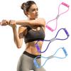 Figure 8 Fitness Resistance Band with Anti-slip Handle Portable Men Women Arm Shoulder Stretch Strength Training Exercise Elastic Strap Tension Rope