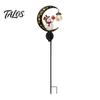 Illuminated Pathway Decor for Holidays Snowman Garden Stake Light, Solar Powered Crescent Moon Lamp, Decorations Walkways Warm Glow Waterproof