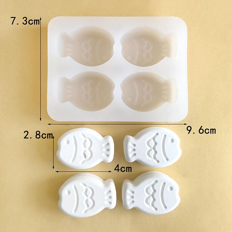 Cartoon Little Fish Snapper Roasted Cake Grinder Baked Silicone Rice Cake Mold Soap Mold Gypsum Aromatherapy