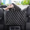 Car Interior Accessories Auto Seat Storage Bag Pocket Handbag PU Leather Black
