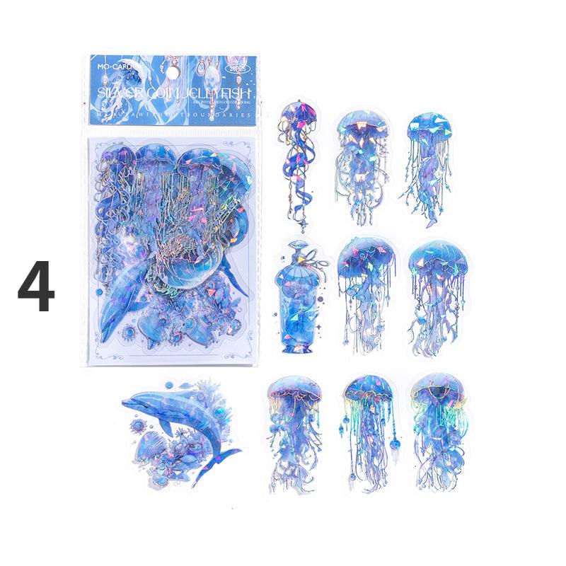 

Красочная сверкающая наклейка в виде медузы, креативный стереоскопический справочник, материал, канцелярские принадлежности, 20 шт./упак.