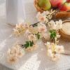 Elegant Artificial Peach Blossom Branch Real Touch Fake Flower Silk Cherry Blossom  Wedding Decor