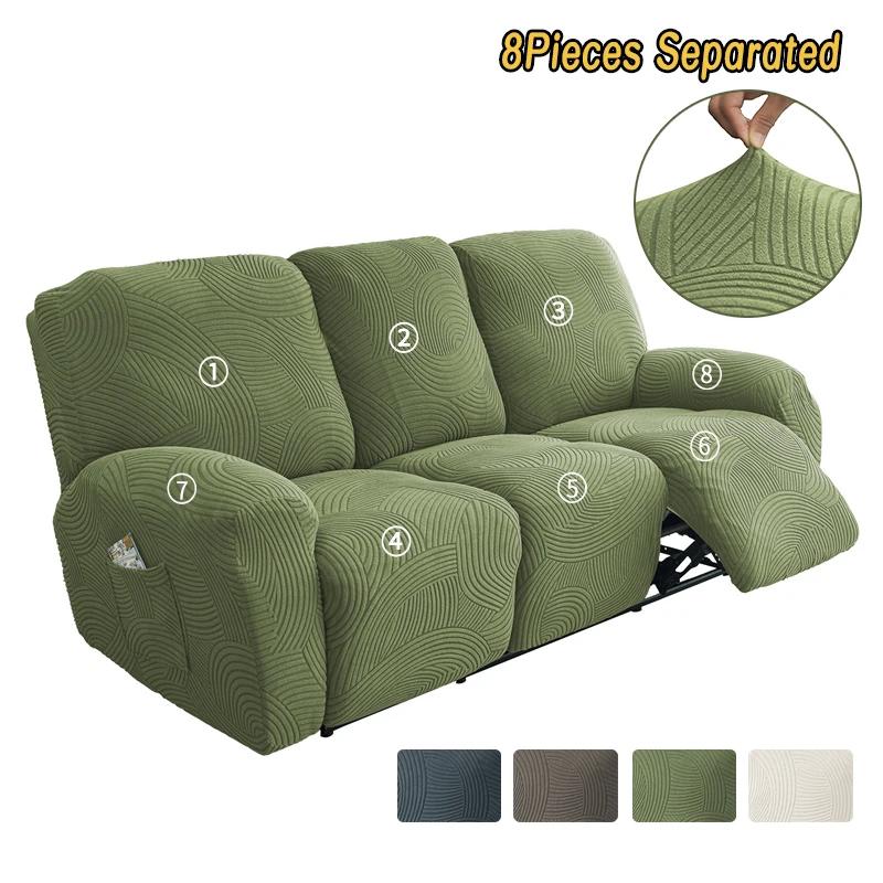 1/2/3Seater Recliner Sofa Cover Elastic Anti-Slip Washable Armchair Slipcover Couch Cover Furniture Protector Living Room Home