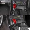 Lcojicep Real Carbon Fiber Car Gear Shift Knob Cover Compatible with Corvette C6 2005-2013 Shift Knob Head Patch,Gear Head Cover Gear Handle Head